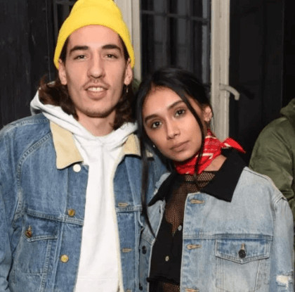 Spanish professional footballer Hector Bellerin and model Shree Patel  attend the TOPMAN party