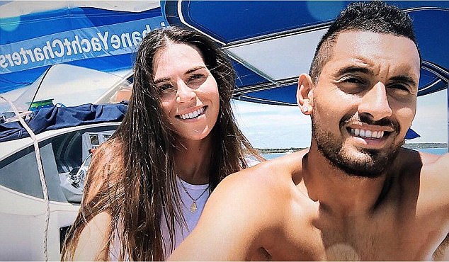 Image result for nick kyrgios and ajla tomljanovic 2019